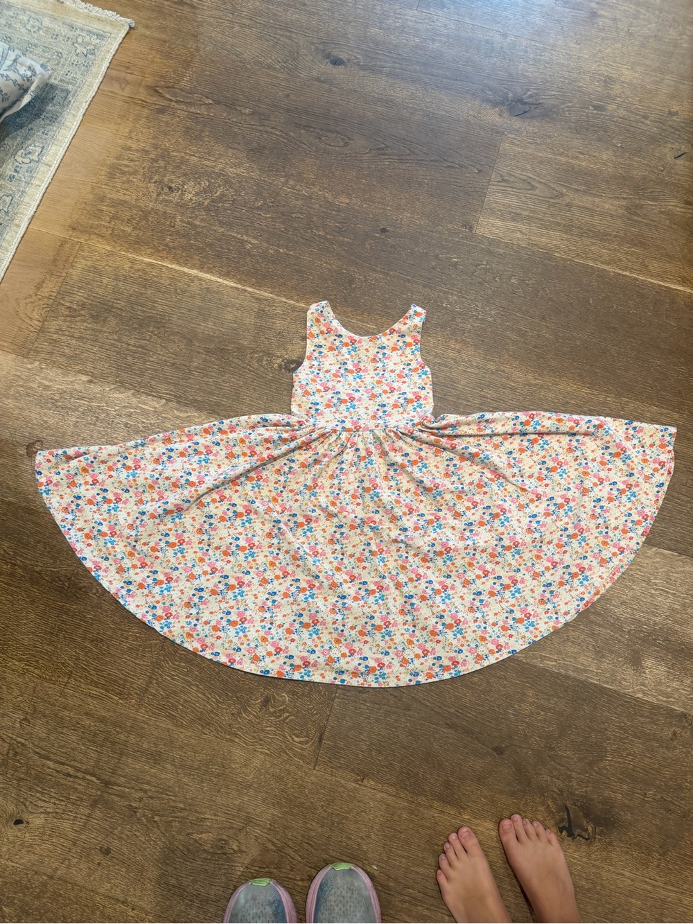 Ollie Jay Classic Twirl Dress Floral Sleeveless Circle Skirt Girls Size 8